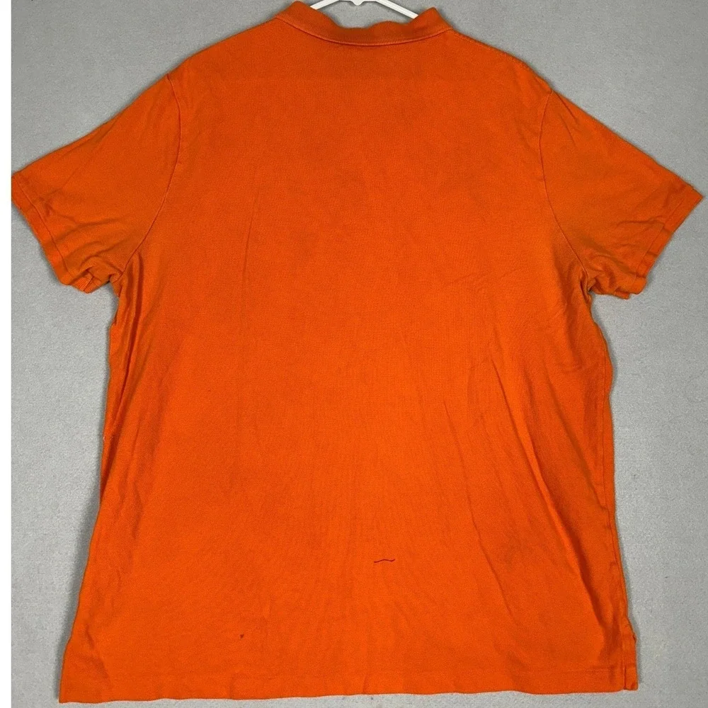 Polo Ralph Lauren Polo Shirt Mens 2XL Orange Classic Fit Rugby Pony Short Sleeve